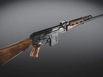 M76 DMR Low-poly 3D model