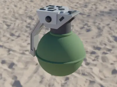 Grenade army Free 3D print model
