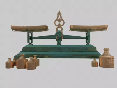  balance scale 3d model Free low-poly 3D model
