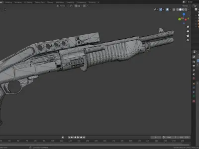 FRANCHI SPAS12 Low-poly 3D model