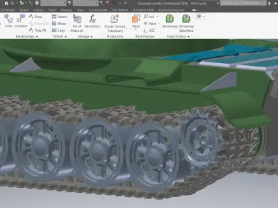 t55a tank 3d model 3D model