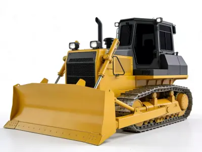 Heavy Industry Construction Bulldozer Vehicle 3d model Low-poly 3D model