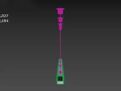 Celling Tube Shape Hanging Lamp Free 3D model