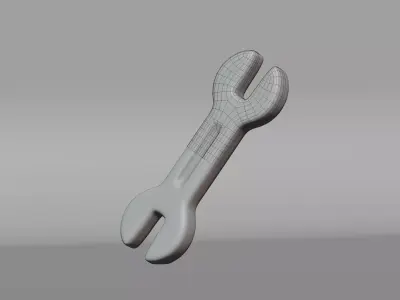 Spanner Wrench Low-poly 3D model
