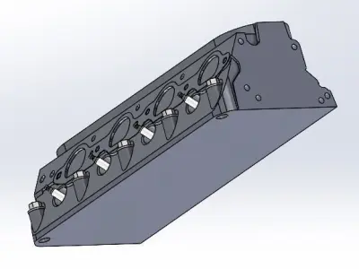 LS3 Head CAD Model in Solidworks 3D model