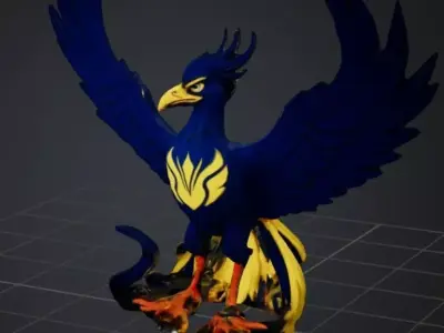 Phoenix Low-poly 3D model purchase