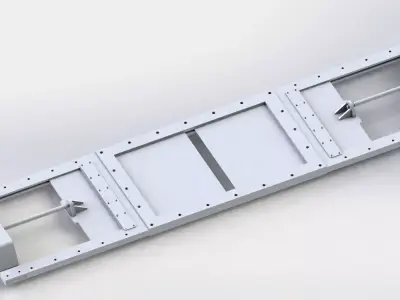 900 x 550 mm SLIM SLIDING VALVE 3D model