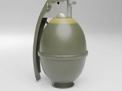 Grenade M26  Low-poly 3D model