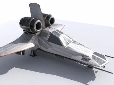 Old Spaceship Low-poly 3D model purchase