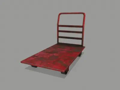 Trolley hand truck Low-poly 3D model buy