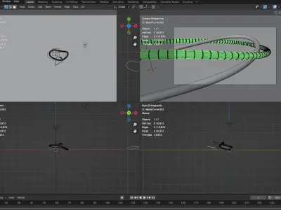 Rubber knot Low-poly 3D model