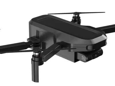 Detailed Black Drone 3D model
