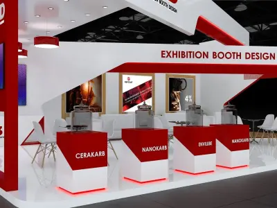 Exhibition Stand Stall Three Side Open 8X10 3D model