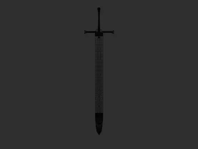 divine sword Low-poly 3D model
