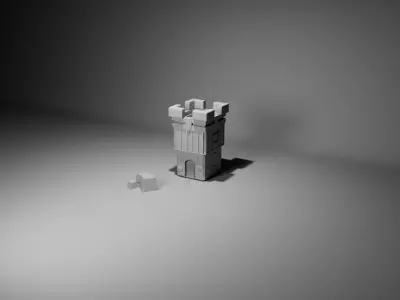Model Castle Low-poly 3D model