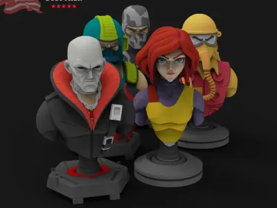 GI JOE Madness Collection busts  3D Model Pack