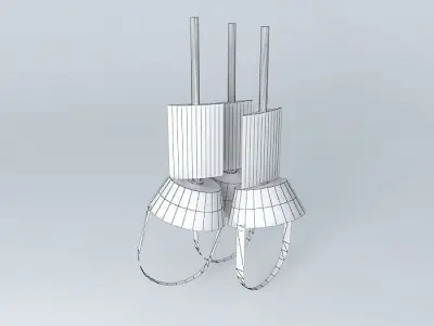 Three emergency oxygen masks Free 3D model