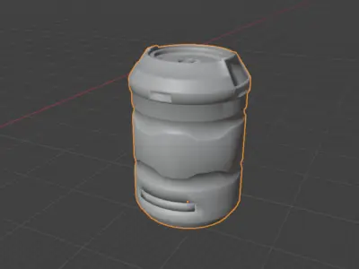 Sci-Fi Barrel - Game Ready Free low-poly 3D model