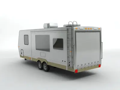 Travel Trailer Toy Hauler 2-Axle 3D model