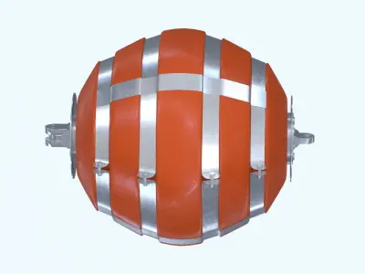 Floating Barrier Low-poly 3D model