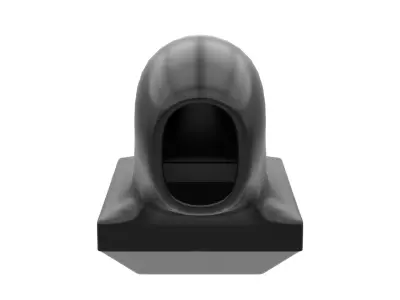 Mullis Race Cars blower Scoop with Tray Low-poly 3D model