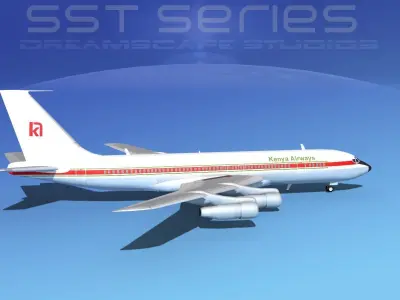 Boeing 707-320 SS Kenya Airways 3D model