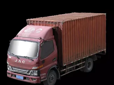 Scan Red Truck Free 3D model