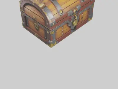 Treasure Chest model Low-poly 3D model purchase