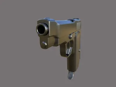 Pistol High Poly 3 Free low-poly 3D model
