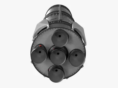 Advanced Orbital Rocket Black 3D model