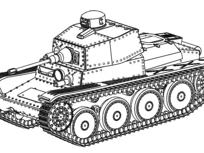 Tank PZW 39 3D print model