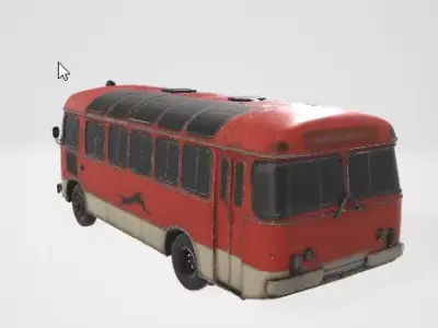 Old Urban Bus Model 3D model