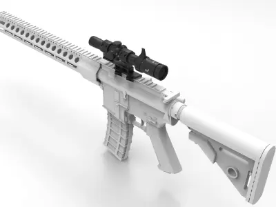 Khales K18i LPVO Low-poly 3D model