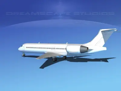 Boeing 717-200 Unmarked 1 3D model