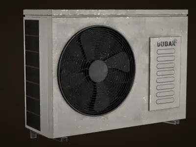 Air conditioner PBR Game Ready Low-poly 3D model