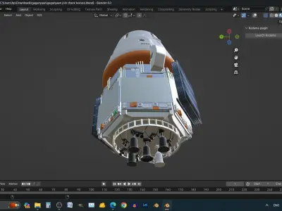 Gaganyaan ISRO India Crew Module and Service Module 3D model