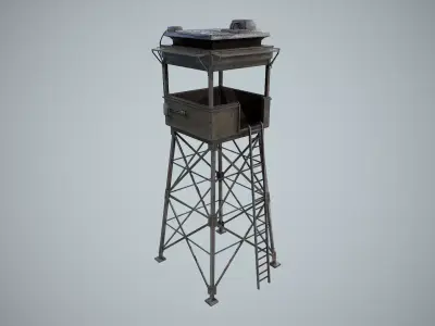 Tower guard  Low-poly 3D model