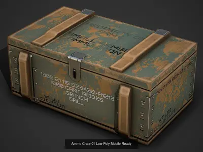Ammo Crates Pack Low Poly Mobile Ready