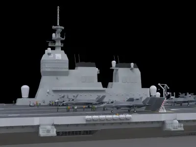 JAPANESE Aircraft carrier 3D model