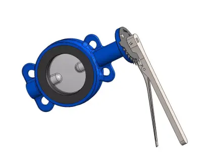 Industrial Butterfly Valve 3D model