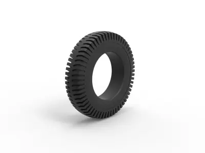 Military tire 9 Scale 1 to 25 3D print model