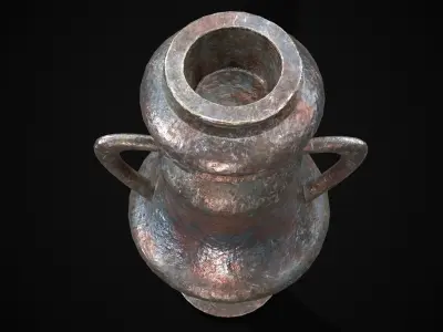 Antique Metal Silverware  Low-poly 3D model