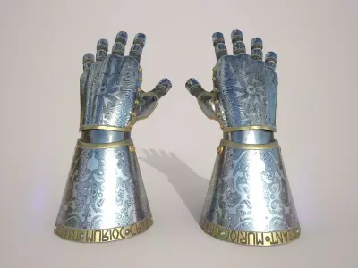 HIE Game Ready Hand Armor D180427 3D model
