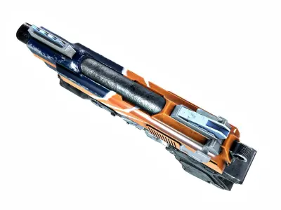 Stylized Gun Low-poly 3D model order
