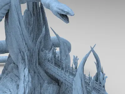 Asgardian serpent Mountain 1  3D model