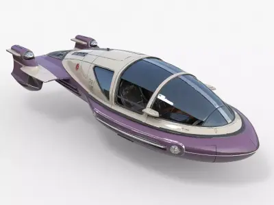 Speeder Future Bus  High Detail 3D model