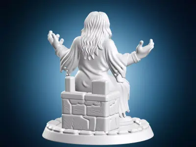 Crone Hag Miniature Figurine 3D print model