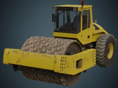 Compactor 2B Low-poly 3D model