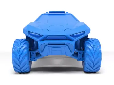 Sci-fi car 3D print model