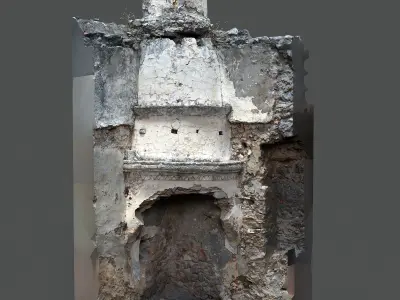 Abandoned House Ruined Part Scan - Bake 01 3D model